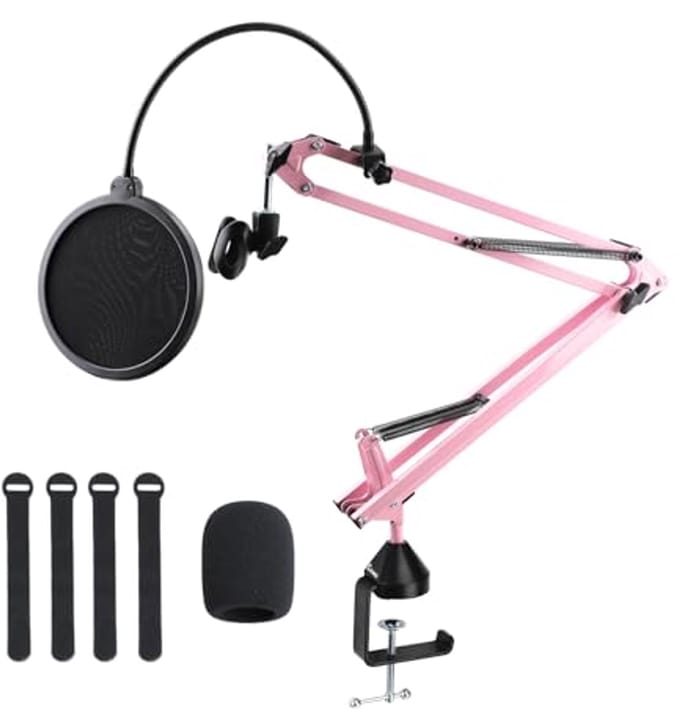 Microfoonstandaard met Schokmount en Bureau Klem voor Diversen Microfoons