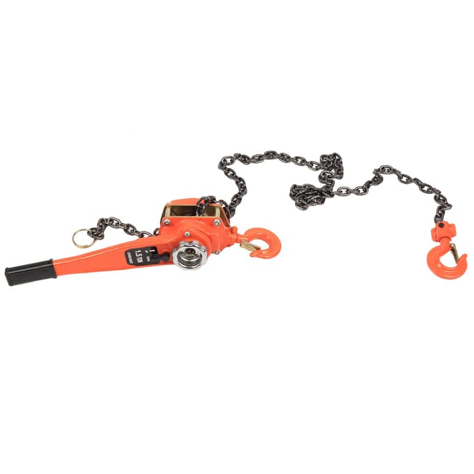 1 Set Staallegering 1,5 Ton 10ft Hefboom Kettingtakel Ratel Trekker Hefapparatuur zwart