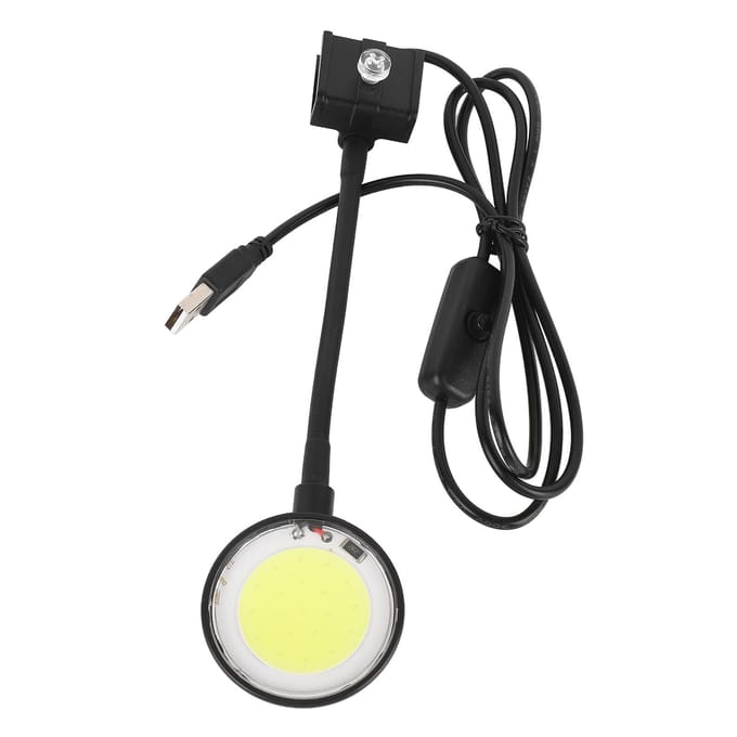 USB Vis Tank Lamp COB Chip Hoge Helderheid 360 Graden Rotatie Clip-On Mini LED Aquarium Licht gray