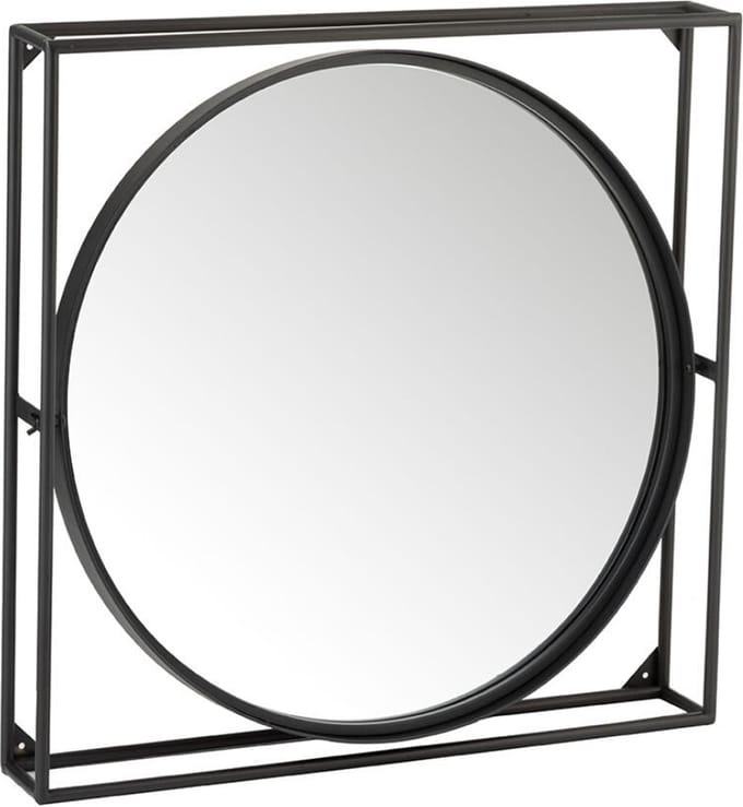 Wandspiegel Groot Rond Modern Grijs 65x65 cm