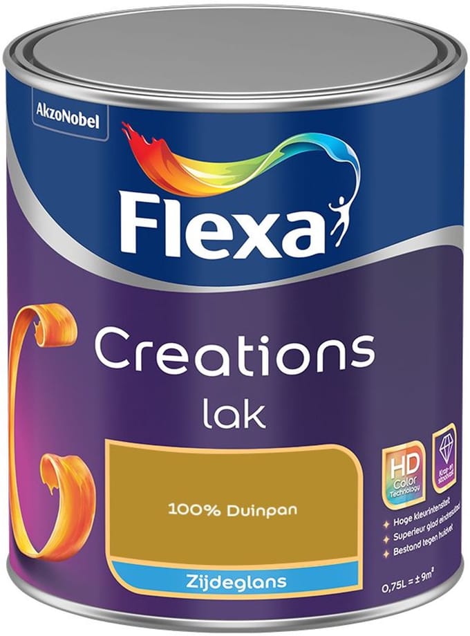 Flexa - Creations Lak Zijdeglans - 100% Duinpan - Mengverf - 750 Ml