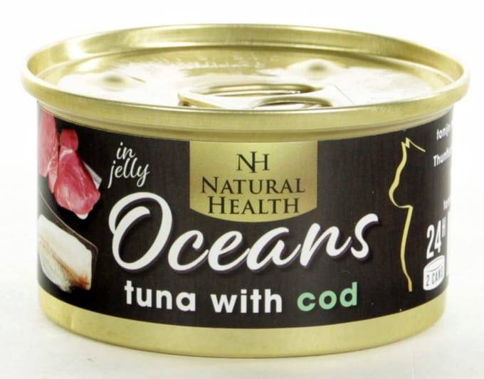 Natural Health Cat Oceans Tuna & Cod Multipack 24 X 85 Gram + Gratis Schuurman Snack