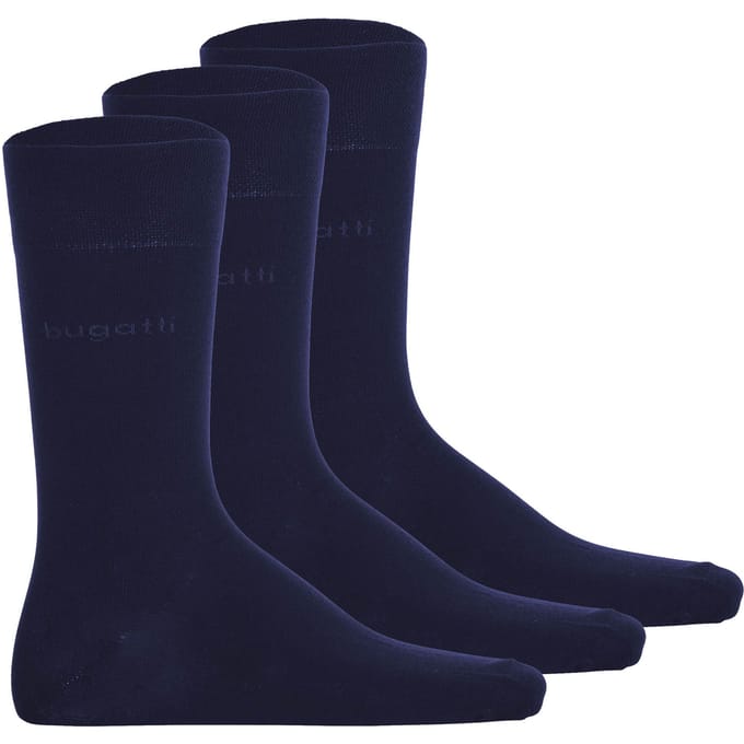 Bugatti vrijetijdssokken (3 paar) Navy maat 43-46