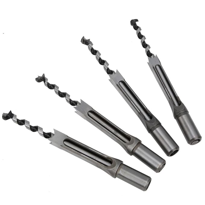 4 stuks set 12.7?16mm Houtbewerking Vierkant Gat Boorbits Lagerstaal Vierkant Gat Boorbits