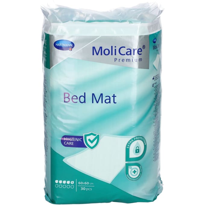 Hartmann Molicare Premium Bed Mat 5 gouttes 60 x 60 cm - 1 paquet de 30 protections