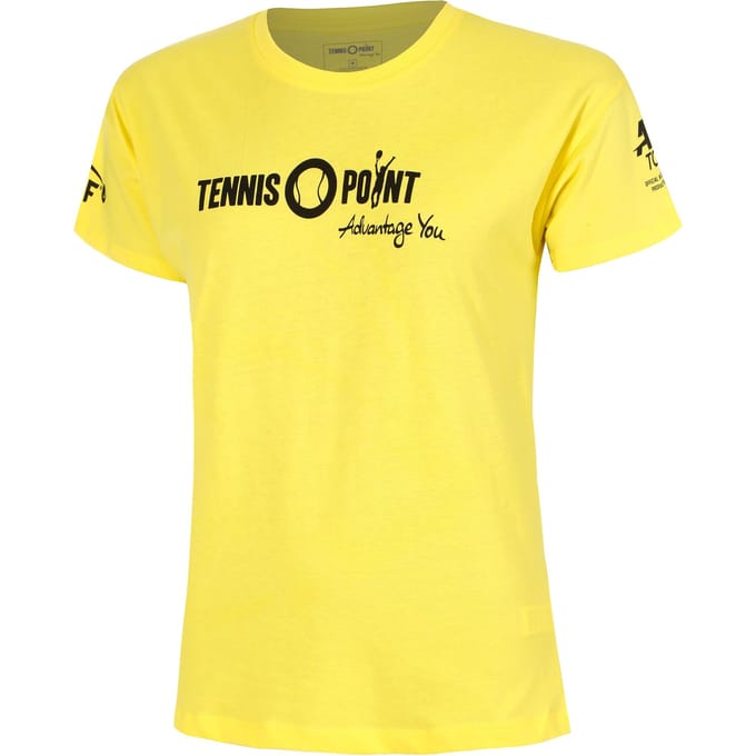 Tennis-Point Team Yellow T-shirt Dames-Geel,Zwart
