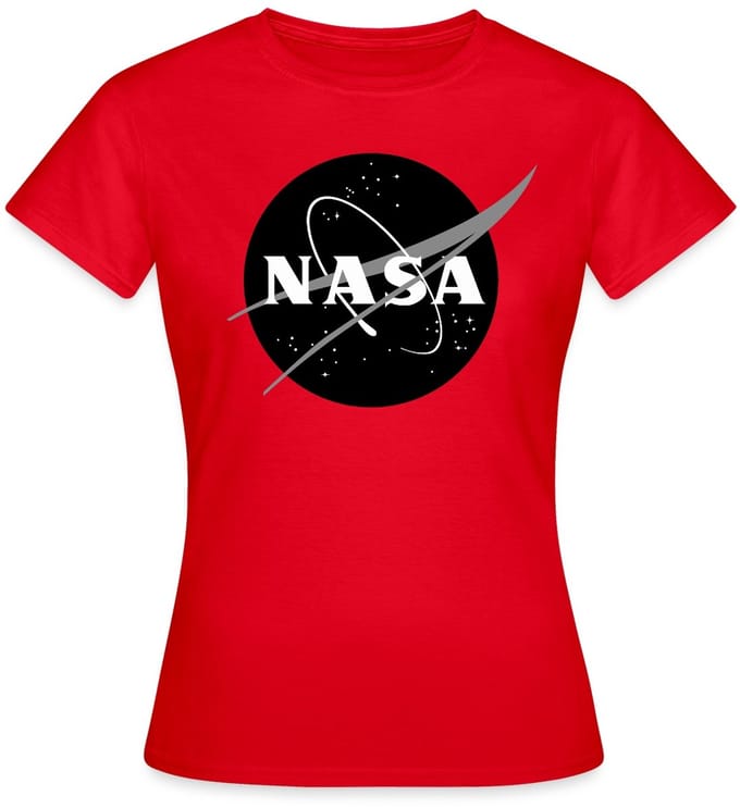 NASA zwart-wit klassiek logo T-Shirt Dames