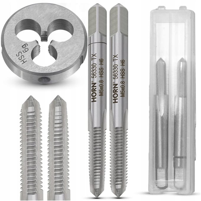 HSS Tap- en Ponsset M5x0,8 - Metrisch Schroefdraad Maken