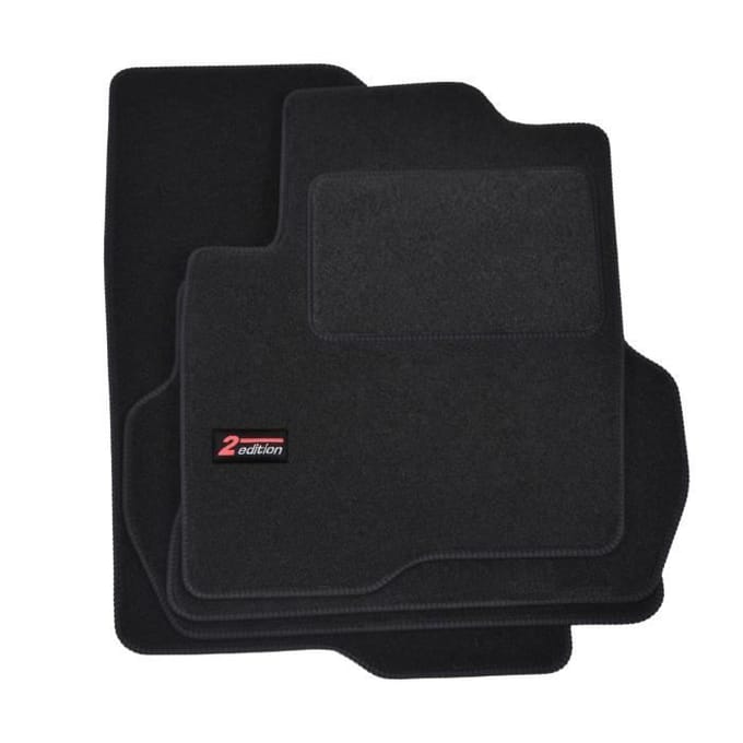 Vloermatten - Logo - Mazda 2 - Zwart velours - 4 stuks - Precieze pasvorm