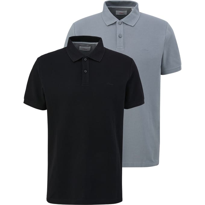 s.Oliver Poloshirt Basic Poloshirt Set van 2