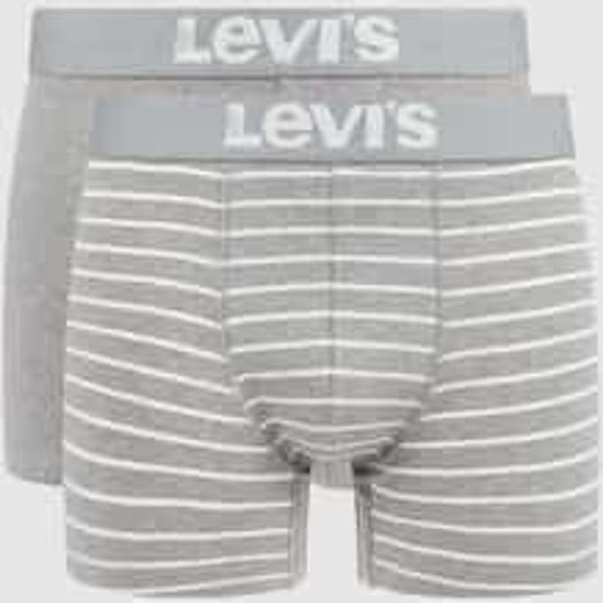 Levi's - Boxer Brief 2-pack - Grey Melange Vintage Stripe