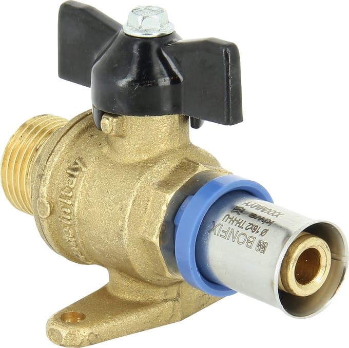 Bonfix Perskoppeling - 1x Alu-pers 1x Buitendraad - Kogelkraan - 1/2 x 20mm
