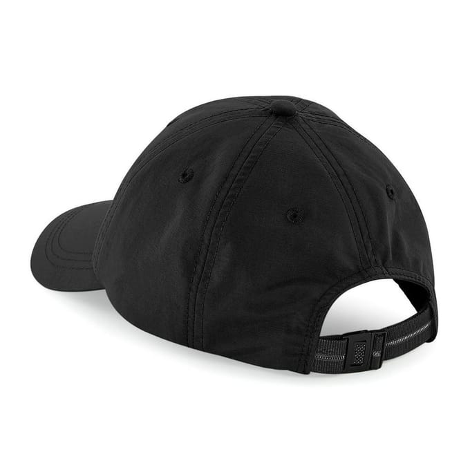 Beechfield Unisex Outdoor Waterdichte 6 Panel Baseball Cap (Pakket van 2) (Zwart)