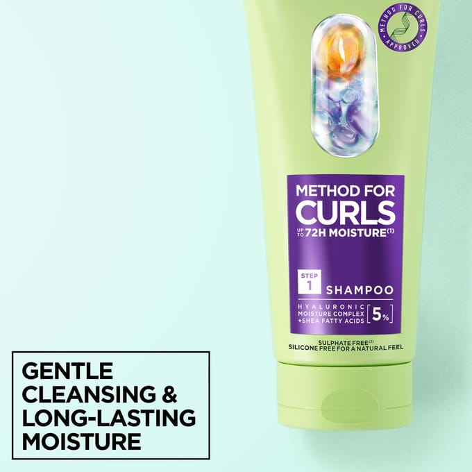 Garnier Method for Curls Shampoo, Conditioner and Air Dry Cream Bundle