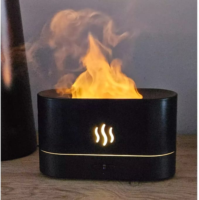 Benson LED luchtbevochtiger - Flame effect - 180 ml - USB Type-C - ABS materiaal