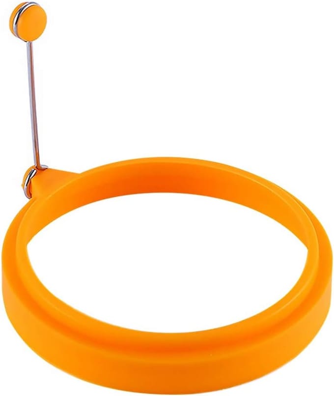 Gebakken Ei Vorm - Pannenkoek Ring - Ontbijt Maken - Hittebestendig Siliconen - 11 cm - Oranje