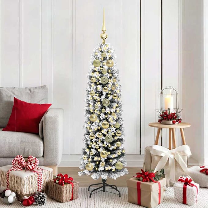 vidaXL - Kunstkerstboom - Groen - 150 - cm - PVC - en - Staal - en - Kunststof