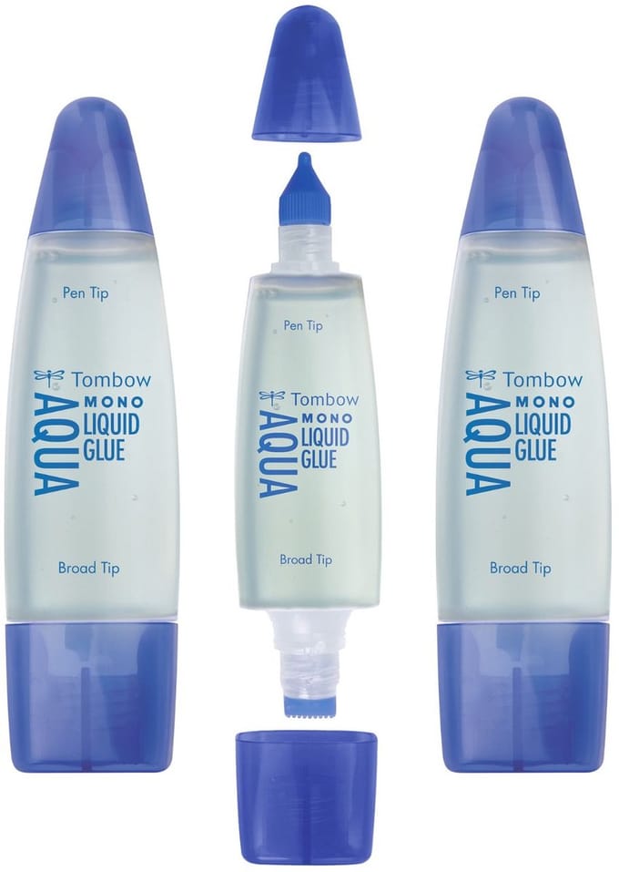 Tombow Liquid glue - Hobbylijm - Aqua lijm - Transparant - 50 ml - 3 stuks