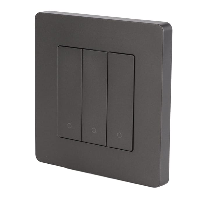 3-voudig Smart Bedieningspaneel APP Timing Intelligent Schakelpaneel Terugverend Type AC100?240V Grijs