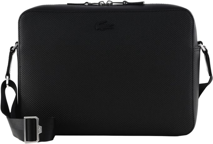 LACOSTE schoudertas Airline Bag Noir zwart
