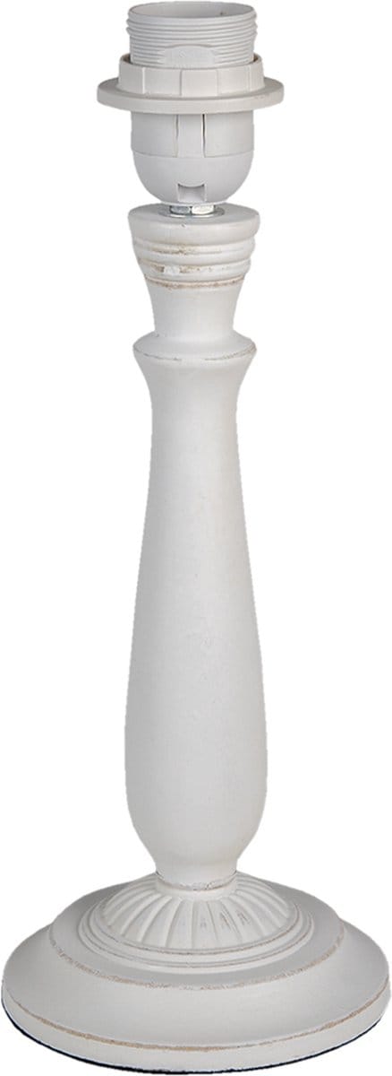 Clayre & Eef Lampenvoet Ø 12x32 cm Wit Hout