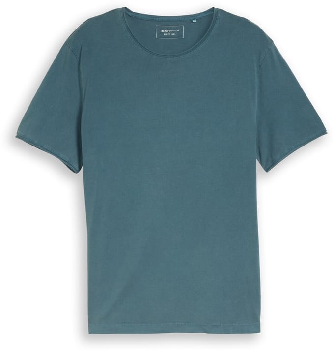 Tom Tailor Denim - T-shirt in used-look - Maat S - tide petrol