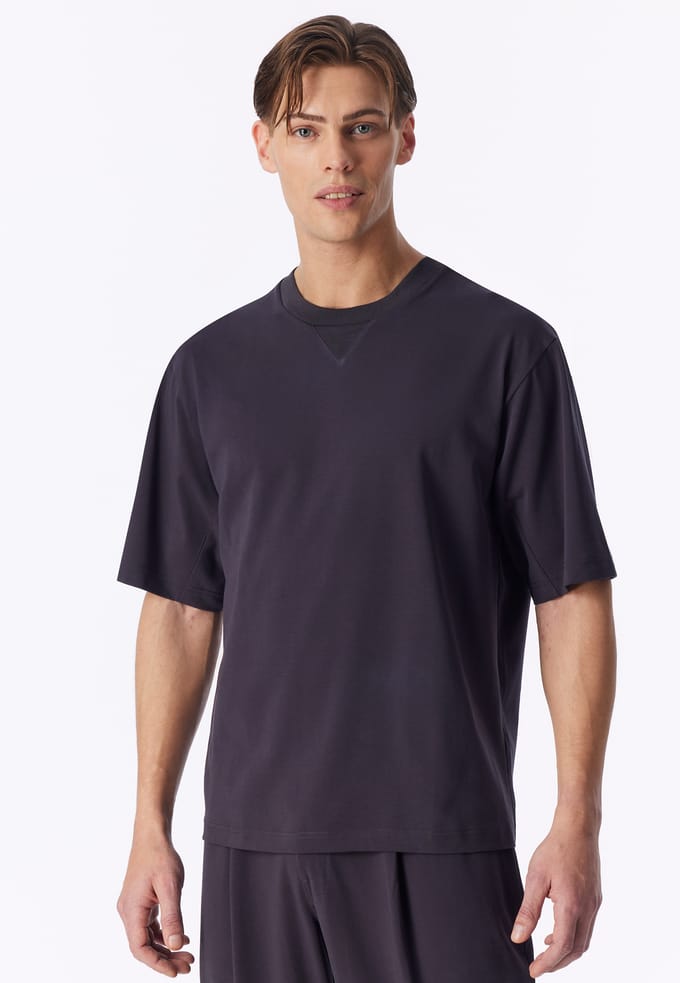 Oversized shirt met korte mouwen, grafiet - Mix+ Relax 48