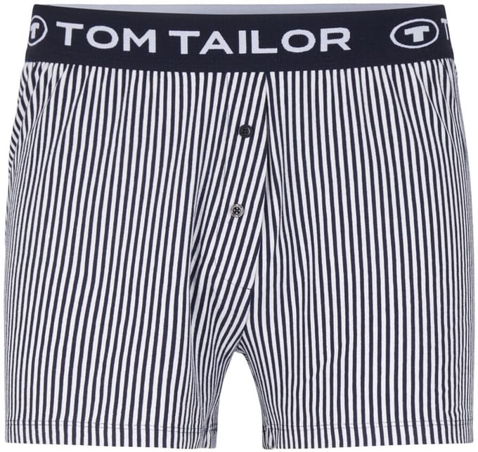 Tom Tailor - Pyjamashort met streeppatroon - Maat 44 - blue stripes