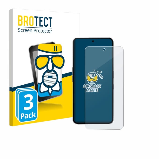 BROTECT - Screenprotector voor Nothing Phone (3a) Pro - Folie Beschermfolie Beschermglas matte 3 Stuks