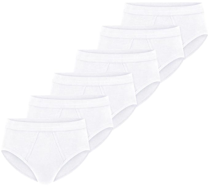 Schiesser Heren slip / onderbroek 6 pack Cotton Essentials fijnrib