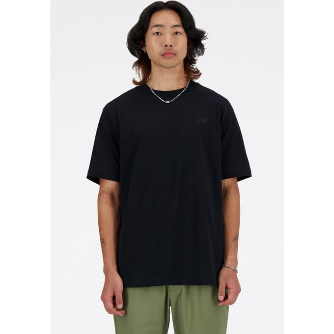 New Balance Athletics Cotton T-shirt Black Größe: S | Basic T-Shirts Outlet | Herren | Schwarz