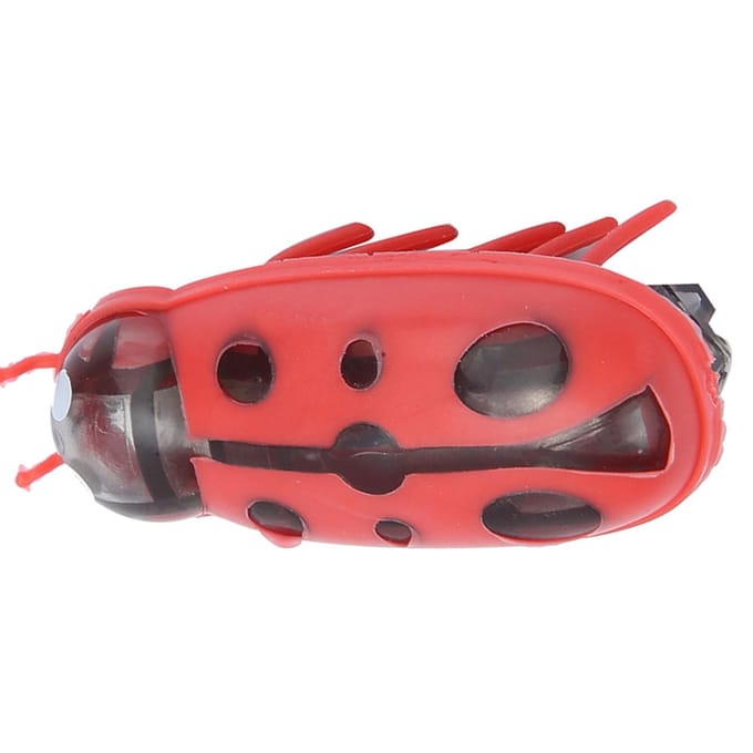 Lot de 7 mini jouets électriques amusants en forme de coccinelle pour animaux de compagnie, interactifs avec batterie pour chat red