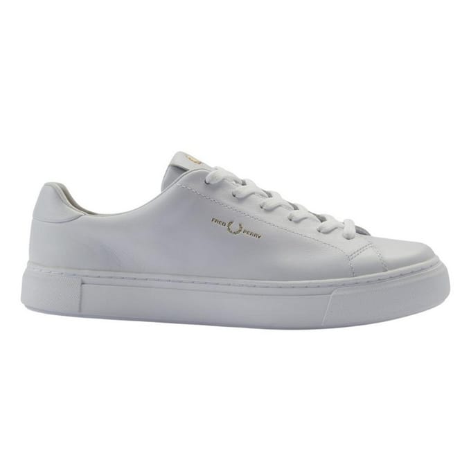 Fred Perry Heren Classic Logo Leren Trainers (Wit)
