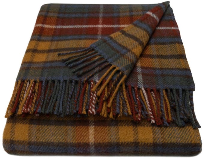 WOOOL Luxury Plaid - TARTAN (Antique Buchanan) - 150x183cm - 100% Wol