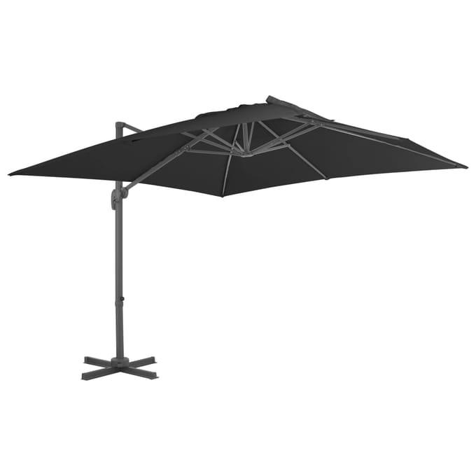 vidaXL - Parasol - met - draagbare - voet - antracietkleurig