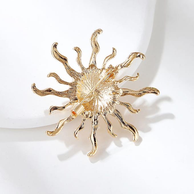 Persoonlijkheid Zonnebloem Broches Pin Voor Vrouwen Kleding Sieraden Feest Accessoires goud