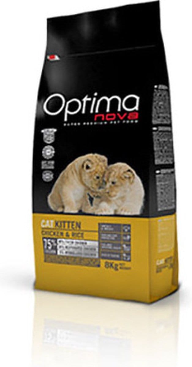 Optimanova - Kitten Droogvoer - Kip & Rijst - 8 kg