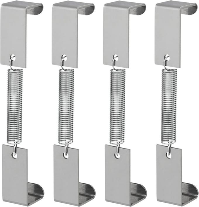 Proplus Kentekenplaat klemmen - 4x stuks - metaal - nummerplaat bevestigen - aanhanger