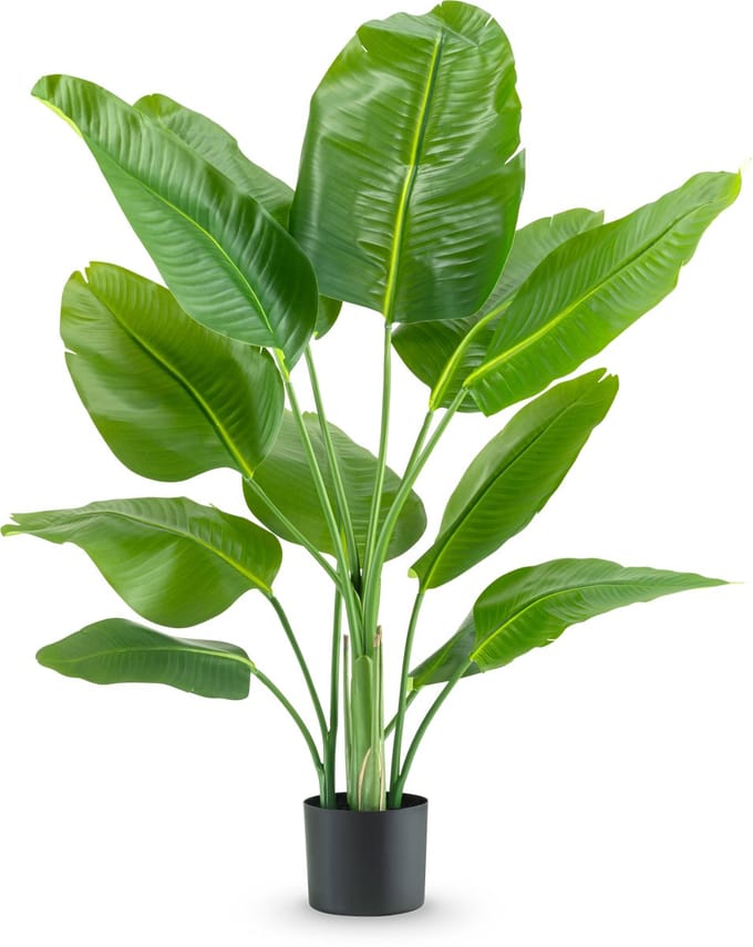 Easyplants | Kunstplant Strelitzia Real Touch Deluxe 120 cm | Zijde | Strelitzia | Groen