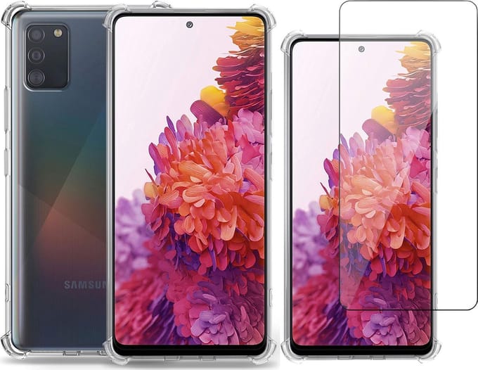 Hoesje geschikt voor Samsung Galaxy S20 FE - Screenprotector Glas - Transparant