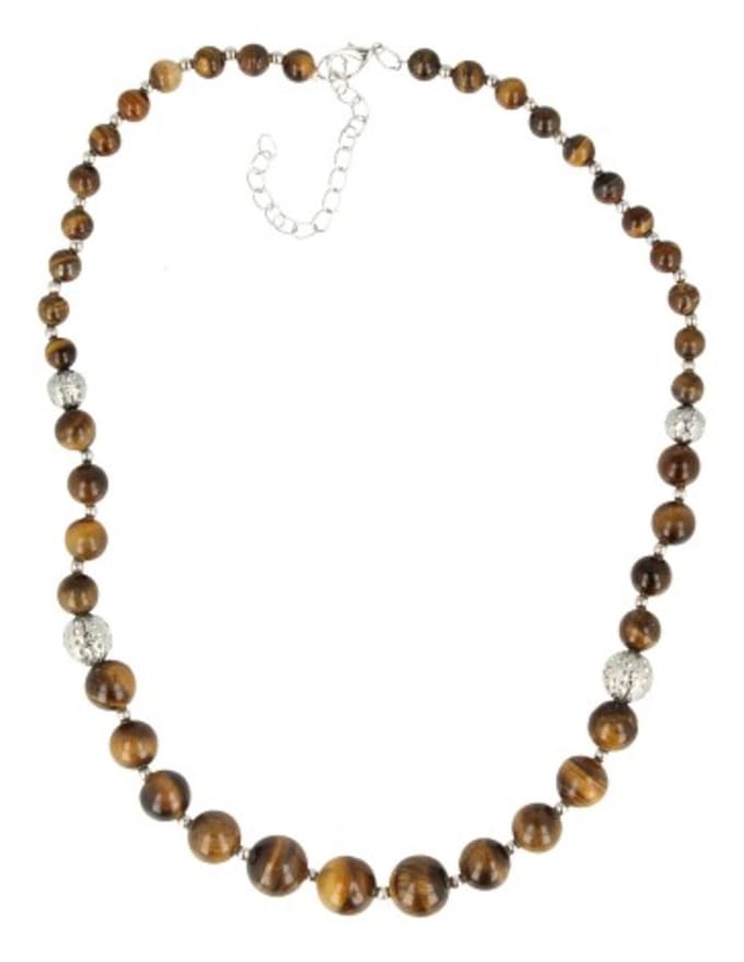 Tijgeroog edelsteen ketting 6-12 mm