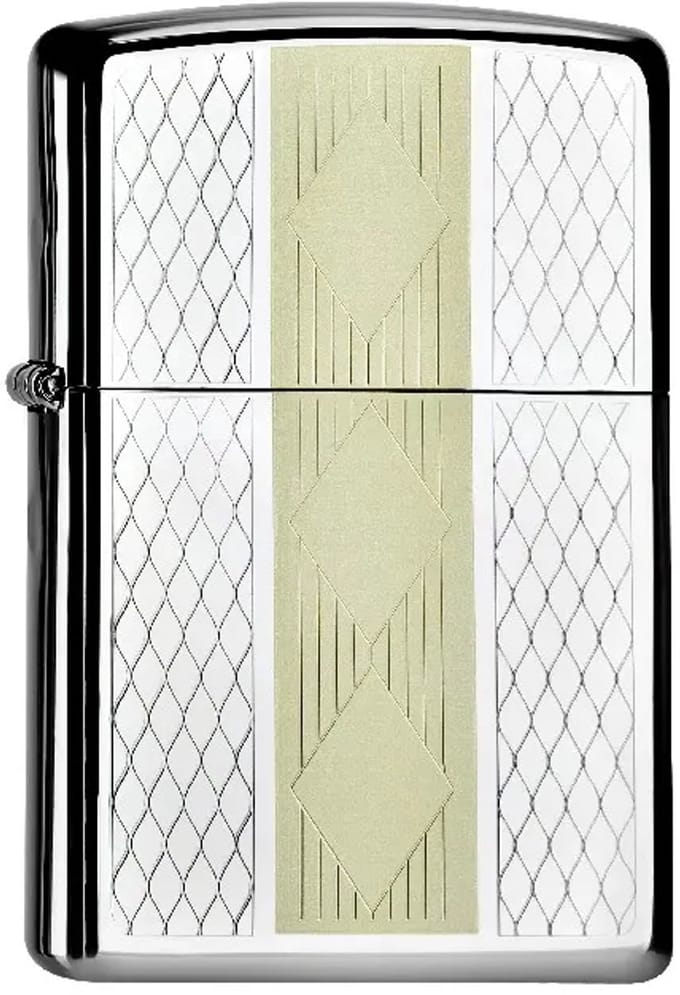 Zippo aansteker Diamond Grill - Chrome high polished