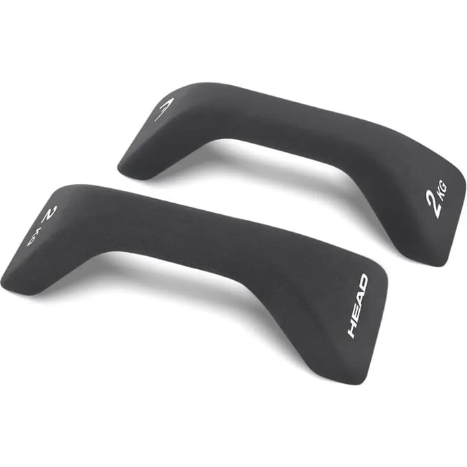 HEAD Push Up Bars - Opdruksteunen - Dumbells 2 kg - Gewichten Set - 2 in 1 - Zwart