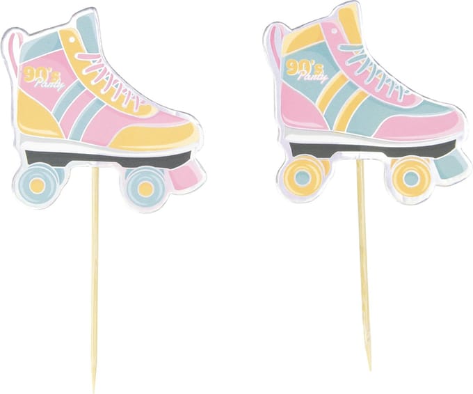 PARTYPRO - 10 houten rolschaatsprikkers jaren 90