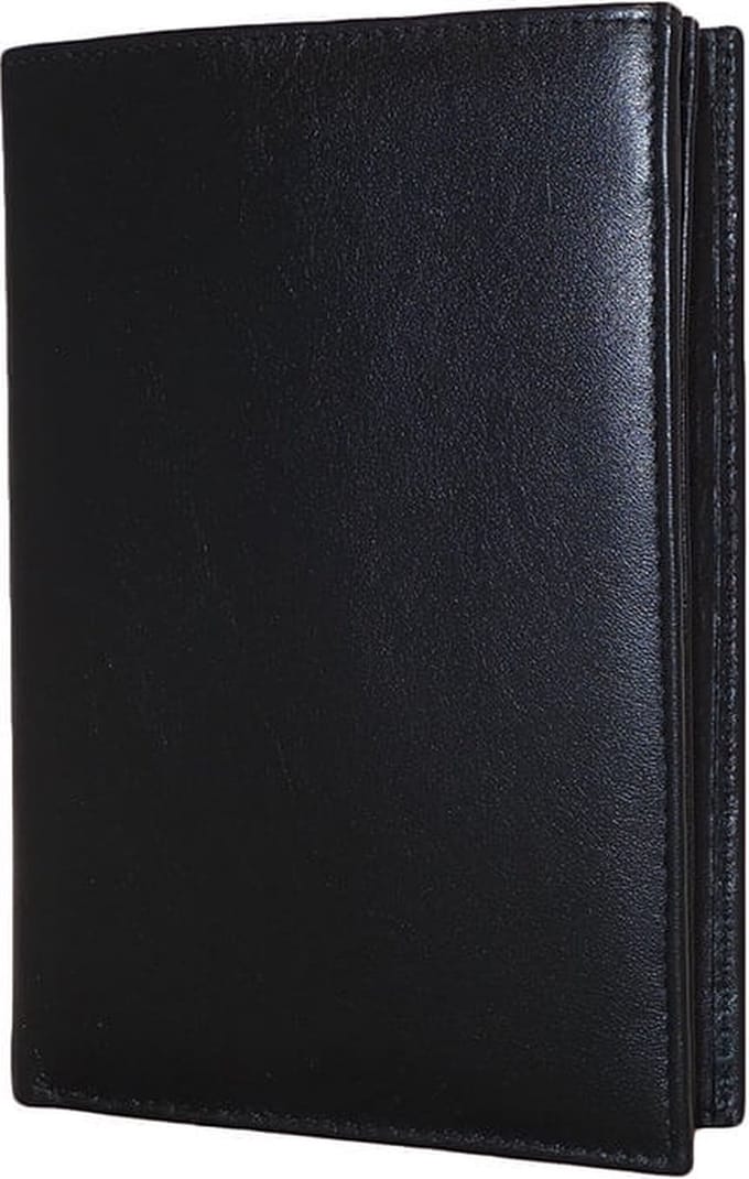 Leather Design Paspoort Portefeuille Zwart