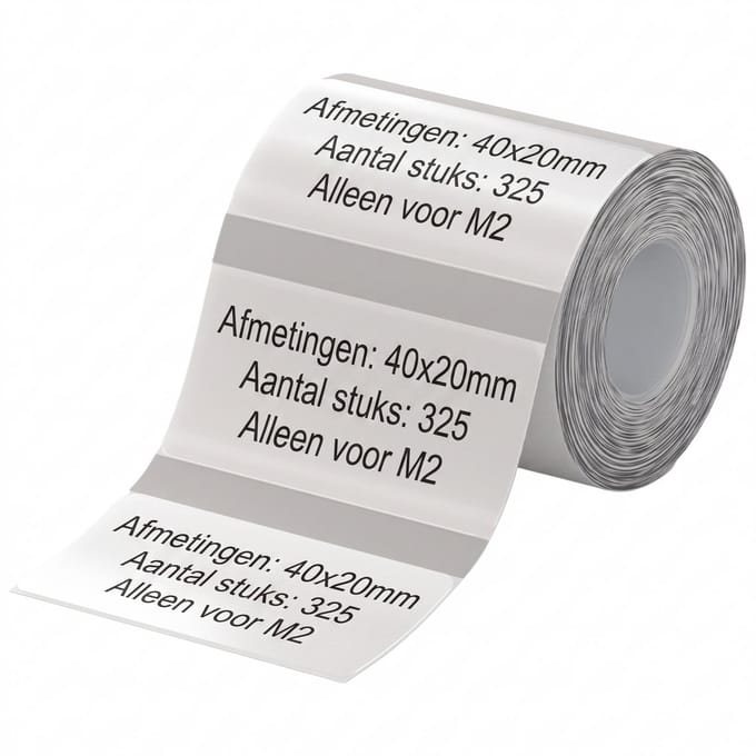 Niimbot - Labels/Etiketten M2 - 40x20mm - 325 vellen - Transparant