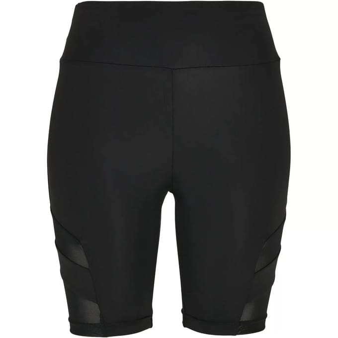 Urban Classics - High Waist Tech Mesh Korte cycle broek - M - Zwart
