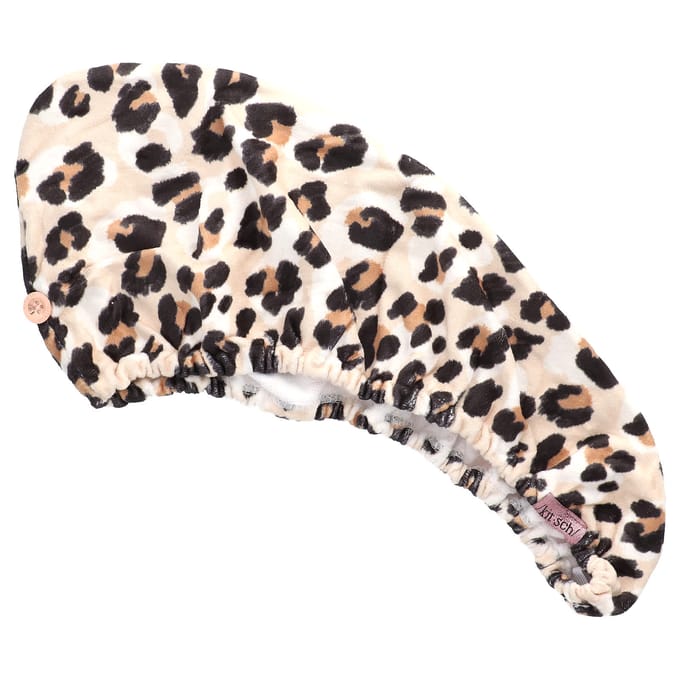 Séchage Rapide, Serviette Cheveux Microfibre, Léopard, 1 Pièce white