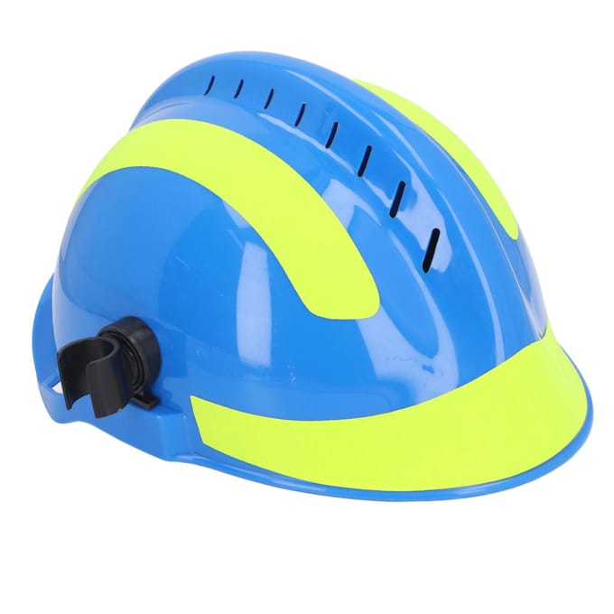 Reddingshelm Verstelbare Binnenvoering Hittebestendig Schokabsorberend Sleufconstructie Veiligheid Werk blauw