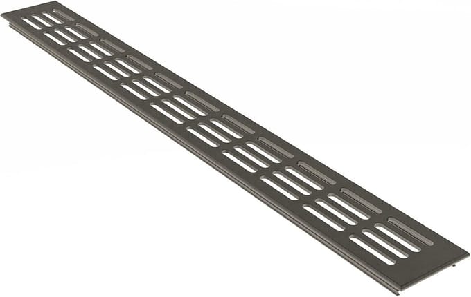 Aluminium Ventilatiegrille met Achterflens - 60 mm Breedte, Beschikbaar in Diverse Lengtes en Kleuren